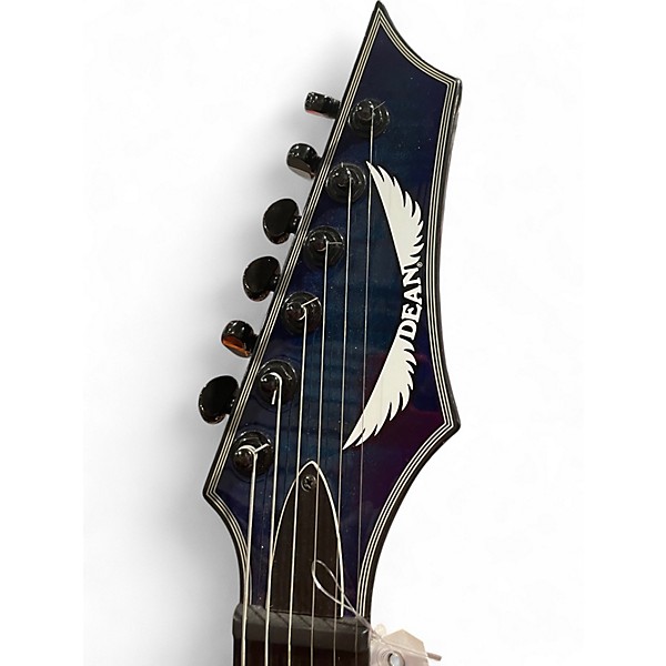 Used Dean Custom 450 Trans Blue Solid Body Electric Guitar