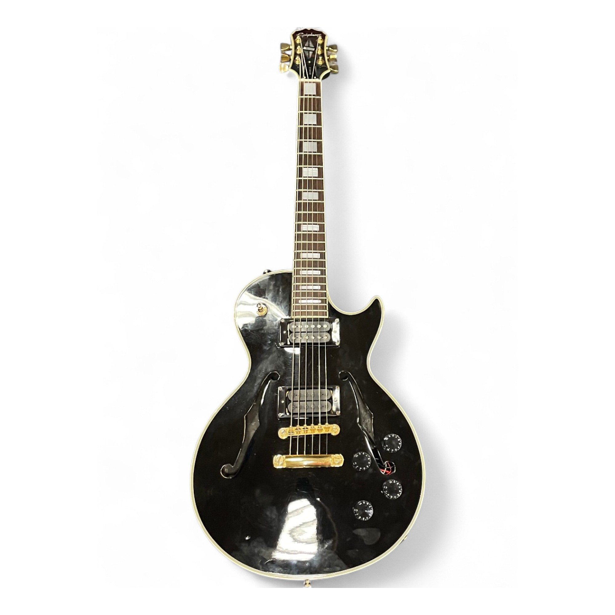 Used Epiphone LES PAUL ELITE FLORENTINE Black Hollow Body Electric