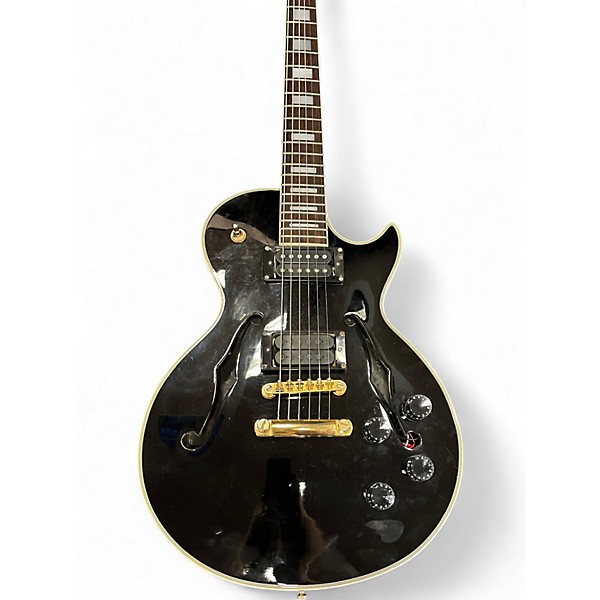 Used Epiphone LES PAUL ELITE FLORENTINE Black Hollow Body Electric Guitar