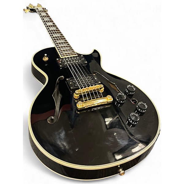 Used Epiphone LES PAUL ELITE FLORENTINE Black Hollow Body Electric Guitar