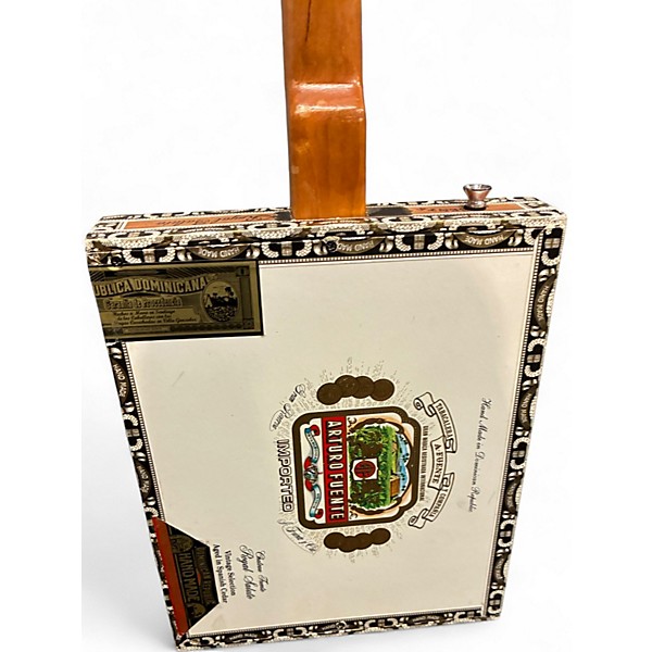 Used Taconic Royal Salute Resonator Cigar Box Guitar Natural Cigar Box Instruments