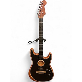 Used Fender American Acoustasonic Stratocaster Black Acoustic Electric Guitar