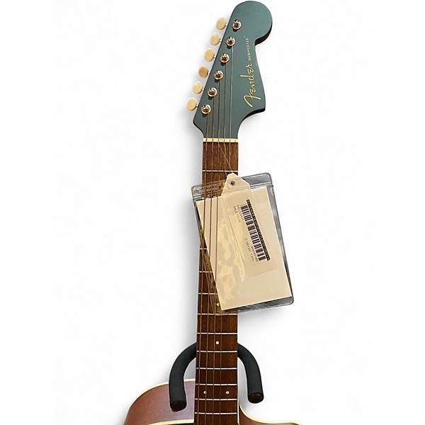 Used Fender Newporter Player Green Acoustic Electric Guitar