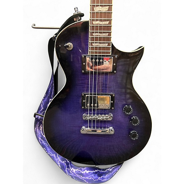 Used ESP LTD EC256FM Trans Purple Solid Body Electric Guitar