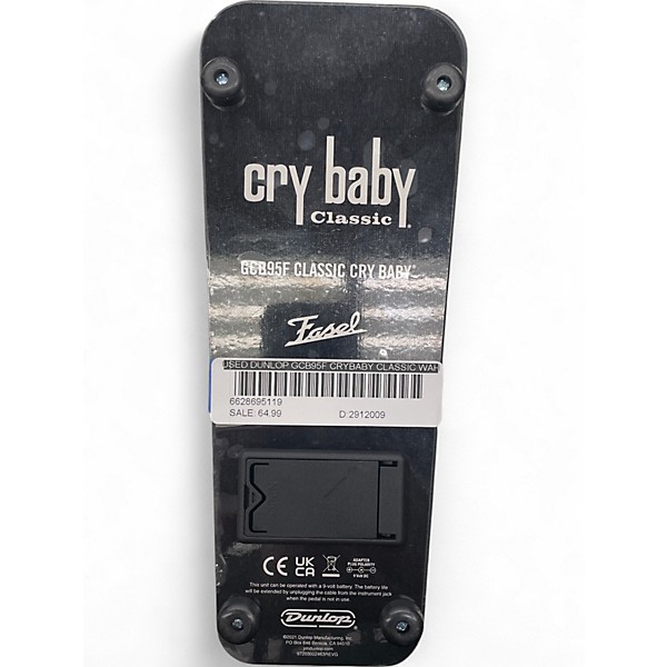 Used Dunlop GCB95F Crybaby Classic Wah With Fasel Inductor Effect Pedal