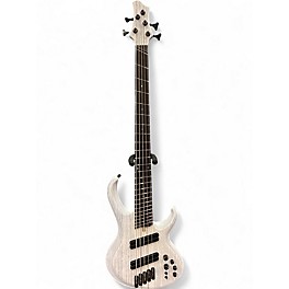 Used 2025 Ibanez BTB865MS TRANSPARENT WHITE FLAT Electric Bass Guitar