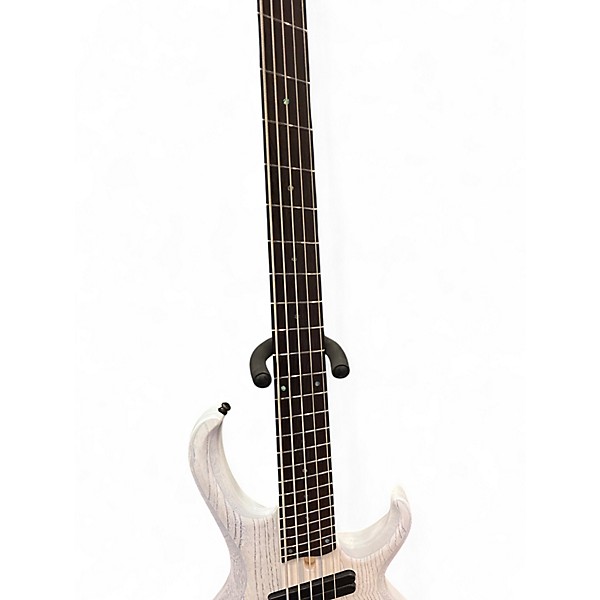 Used 2025 Ibanez BTB865MS TRANSPARENT WHITE FLAT Electric Bass Guitar