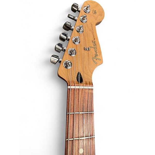 Used 2023 Fender Deluxe Players Stratocaster Black Solid Body Electric Guitar