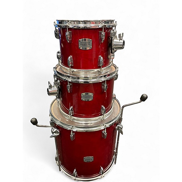 Used Yamaha 5 Piece Stage Custom Candy Apple Red Drum Kit