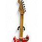 Used EVH Striped Series Frankie Red with Black and White Stripes Solid Body Electric Guitar