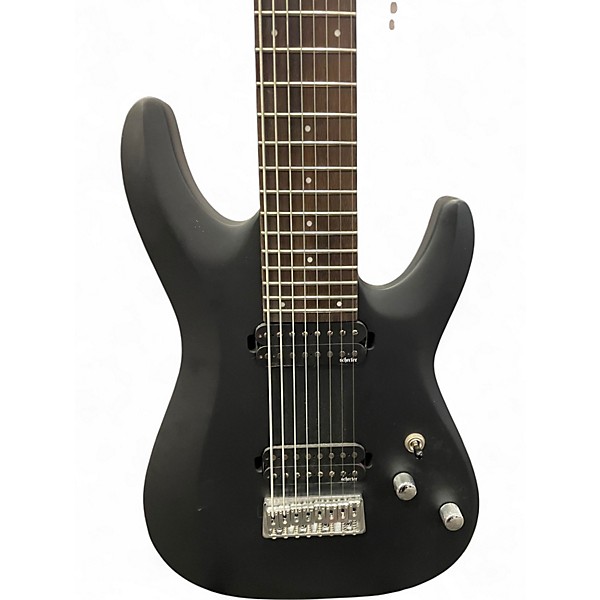 Used Schecter Guitar Research C8 DELUXE Black Solid Body Electric Guitar