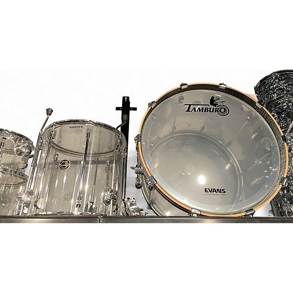 Used TAMBURO 4 Piece Acrylic Volume Series Clear Drum Kit