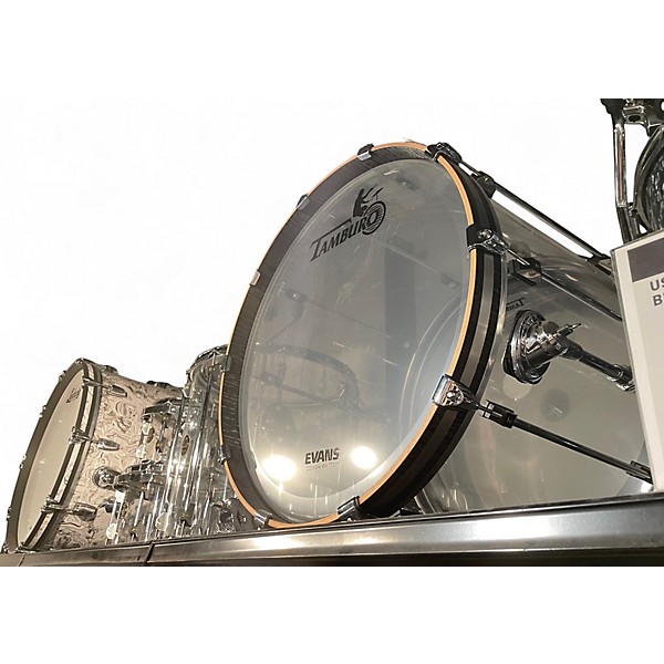 Used TAMBURO 4 Piece Acrylic Volume Series Clear Drum Kit
