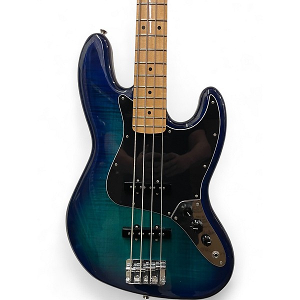 Used Fender Player Jazz Bass Plus Top Blue Burst Electric Bass Guitar