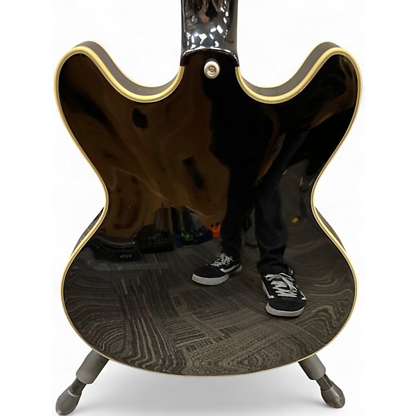 Used D'Angelico EX-SS Black Hollow Body Electric Guitar