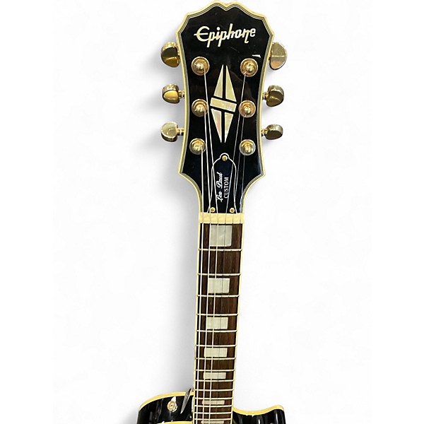Used Epiphone LES PAUL CUSTOM 3 PICKUP BLACK Solid Body Electric Guitar