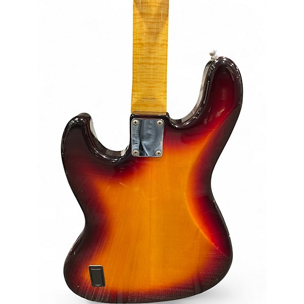 Used Fender Foto Flame Jazz Bass Foto Sunburst Electric Bass Guitar