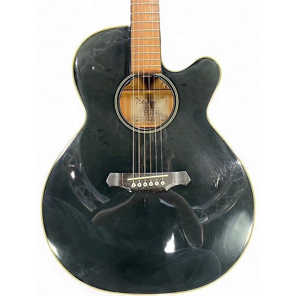 Used Takamine EG141C Black Acoustic Electric Guitar