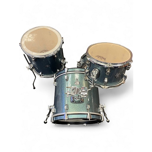 Used Ludwig 4 Piece Breakbeats By Questlove Metallic Aqua Marine Drum Kit