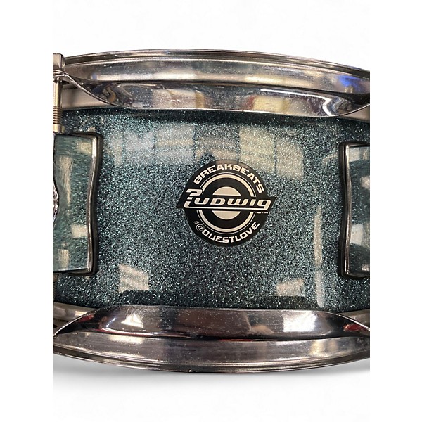 Used Ludwig 4 Piece Breakbeats By Questlove Metallic Aqua Marine Drum Kit
