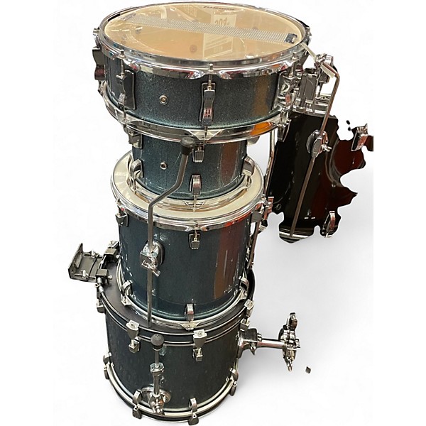 Used Ludwig 4 Piece Breakbeats By Questlove Metallic Aqua Marine Drum Kit