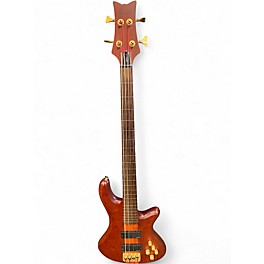 Used Schecter Guitar Research Stiletto Studio 4 String Fretless Natural Electric Bass Guitar
