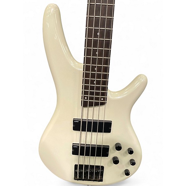 Used Ibanez SR505 5 String WHITE Electric Bass Guitar
