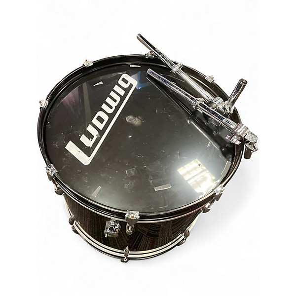Used Ludwig 5 Piece Accent Black Drum Kit