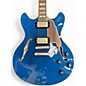 Used D'Angelico Deluxe DC Sapphire Pro Blue Sapphire Hollow Body Electric Guitar