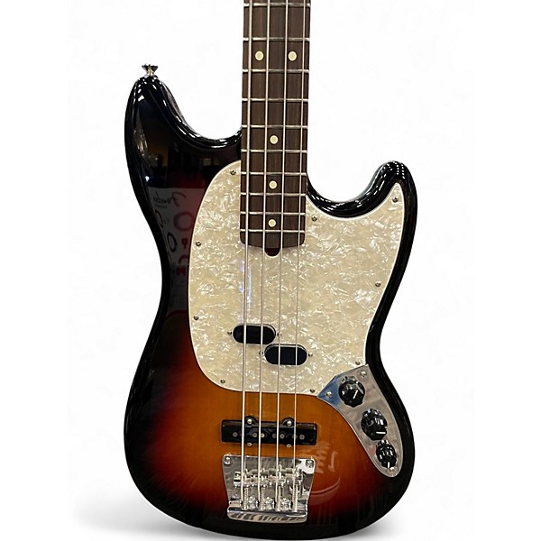 Used Fender American Performer Mustang Bass 3 Color Sunburst Electric Bass Guitar