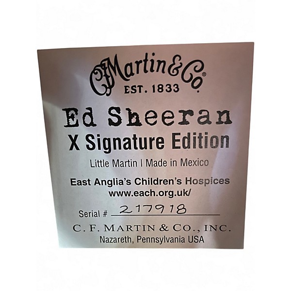 Used Martin LX1E ED SHEERAN X SIGNATURE Natural Acoustic Electric Guitar