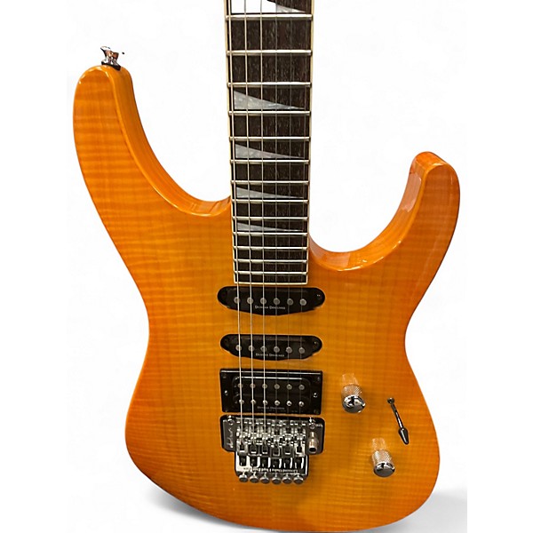 Used Jackson DK2 Dinky Yellow Tiger Solid Body Electric Guitar