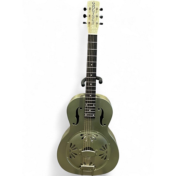 Used Gretsch Guitars G9201 Honeydipper Metal Round Neck Metallic Gray Resonator Guitar