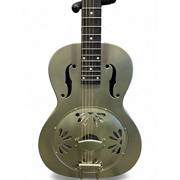 Used Gretsch Guitars G9201 Honeydipper Metal Round Neck Metallic Gray Resonator Guitar