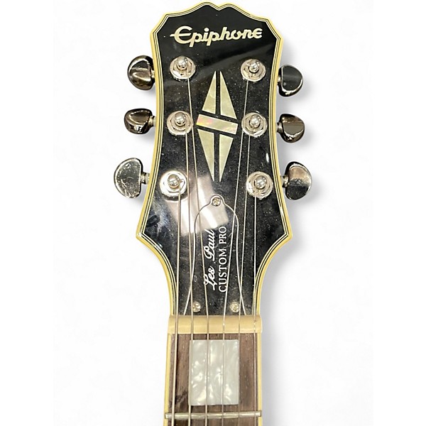 Used Epiphone Les Paul Custom Pro Silverburst Solid Body Electric Guitar
