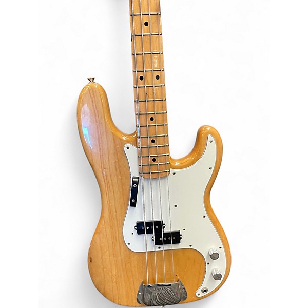 Vintage 1975 Fender Standard Precision Bass Natural Electric Bass Guitar