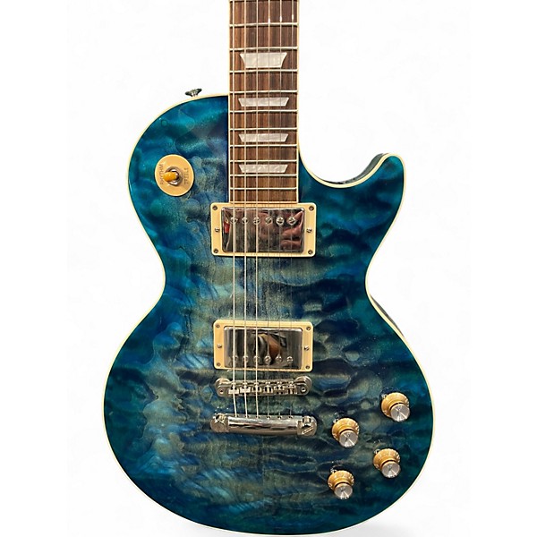 Used 2023 Gibson Les Paul Standard 1960's Neck AAA Quilt  Ocean Water Solid Body Electric Guitar
