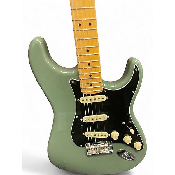 Used Fender American Professional Stratocaster SSS Army Green Solid Body Electric Guitar