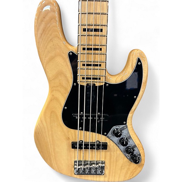 Used Fender AMERICAN ELITE JAZZ BASS V NATURAL Electric Bass Guitar