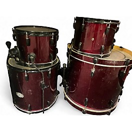 Used Pearl 4 Piece Vision Candy Apple Red Drum Kit