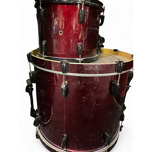 Used Pearl 4 Piece Vision Candy Apple Red Drum Kit