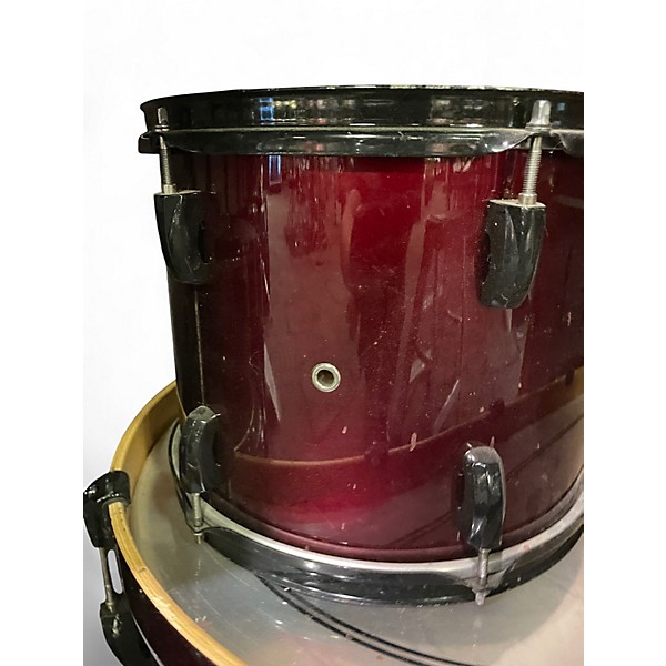 Used Pearl 4 Piece Vision Candy Apple Red Drum Kit
