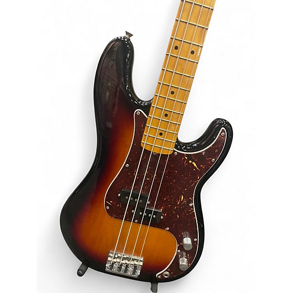 Used Fender American Professional Precision Bass 3 Tone Sunburst Electric Bass Guitar