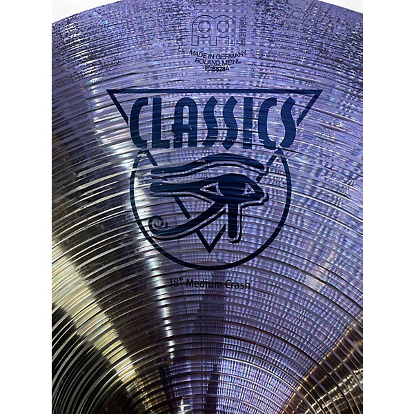 Used MEINL 18in Classics Medium Crash Cymbal