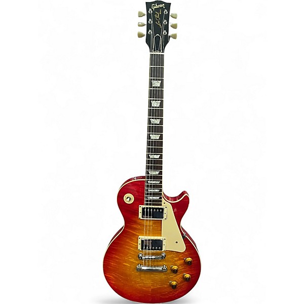 Vintage 1981 Gibson Gibson Leo's Music 1950s Reissue Les Paul Standard 2 Tone Sunburst Solid Body Electric Guitar