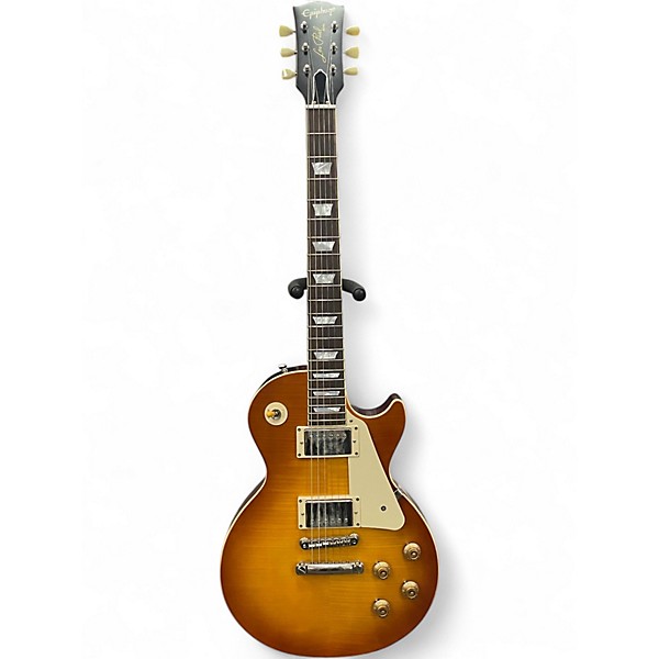 Used Epiphone Custom 1959 Les Paul Standard Iced Tea Burst Solid Body Electric Guitar