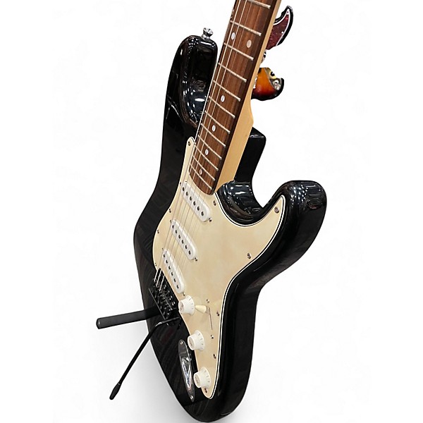 Used Squier Standard Stratocaster Black and White Solid Body Electric Guitar