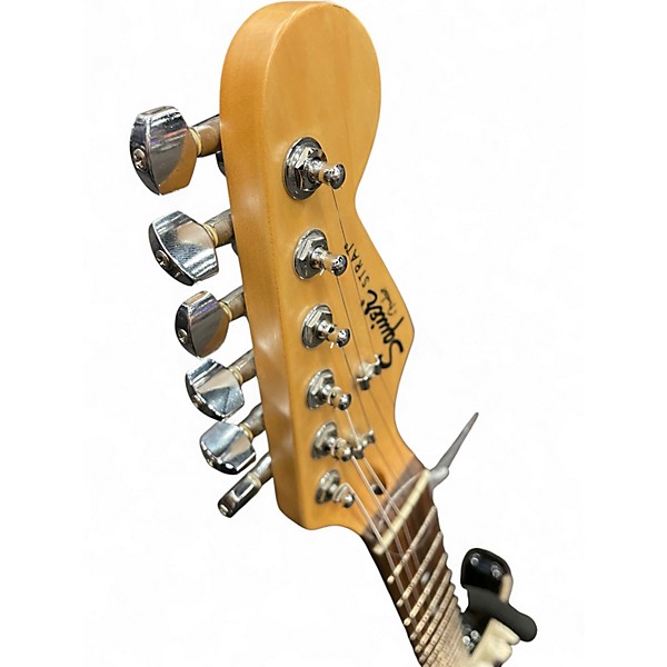 Used Squier Standard Stratocaster Black and White Solid Body Electric Guitar