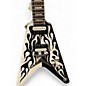Used Dean MICHAEL SCHENKER BLACK AND WHITE FLAMES Solid Body Electric Guitar