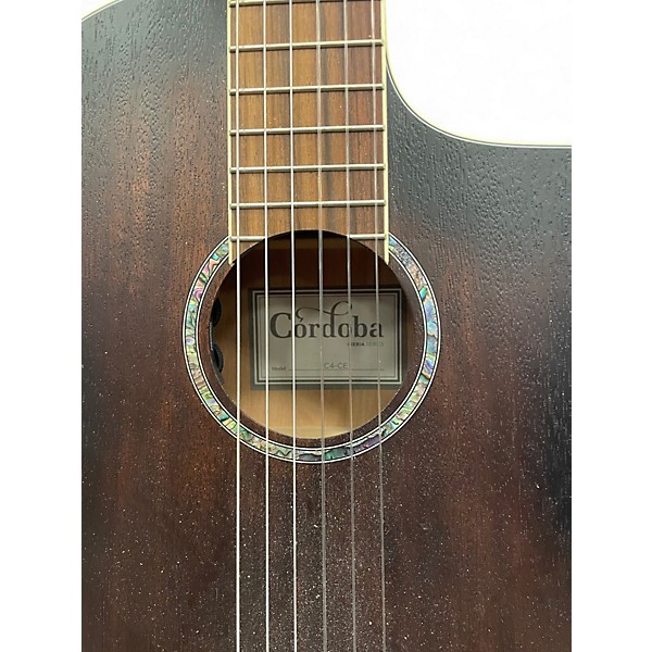 Used Cordoba C4-CE Mahogany Classical Acoustic Electric Guitar